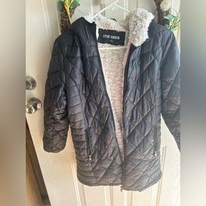 Steve Maddox Woman Black Sherpa insulation puff jacket